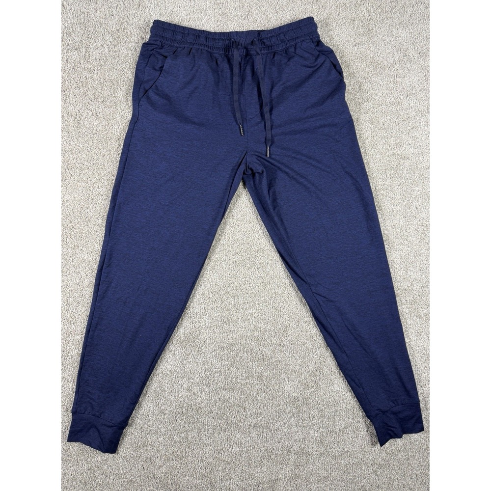 Xersion Men Blue Lifestyle Tapered Jogger Sweatpants Size S Stretch Drawstring
